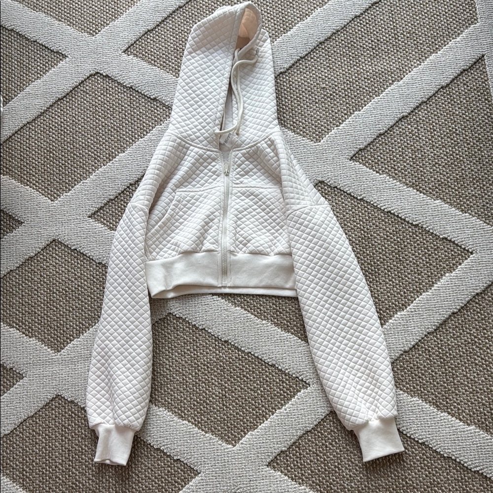 Altar'd State White Textured Sweatshirt